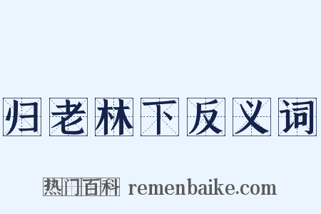 归老林下反义词是什么意思的图片